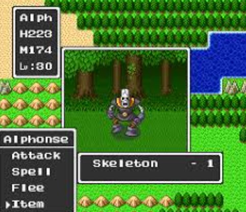 Dragon Quest artwork showing the hero facing the dragon