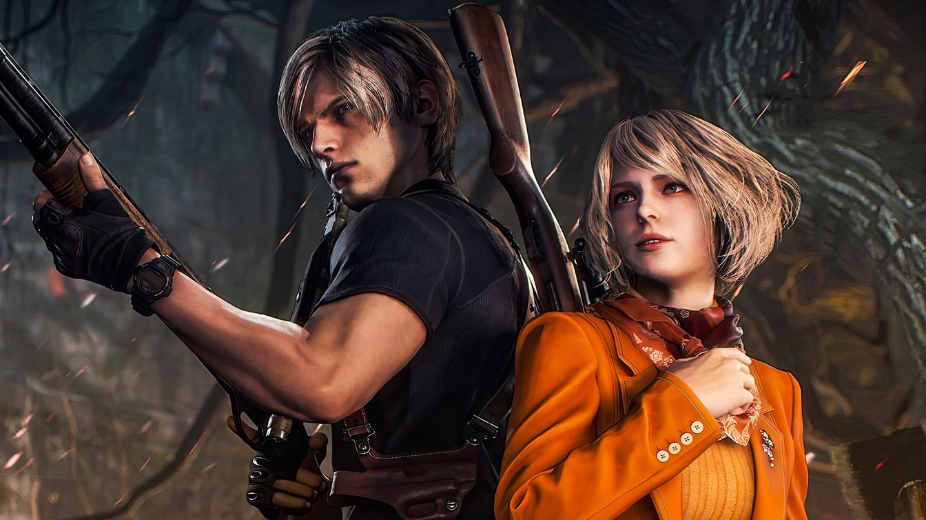 Leon Kennedy confronting the horrors of Resident Evil 4 in rural Spain